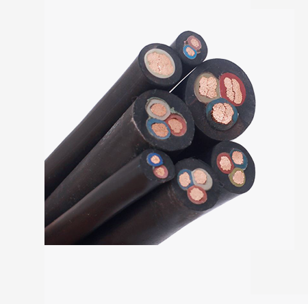 Copper core rubber sheathed flexible cable